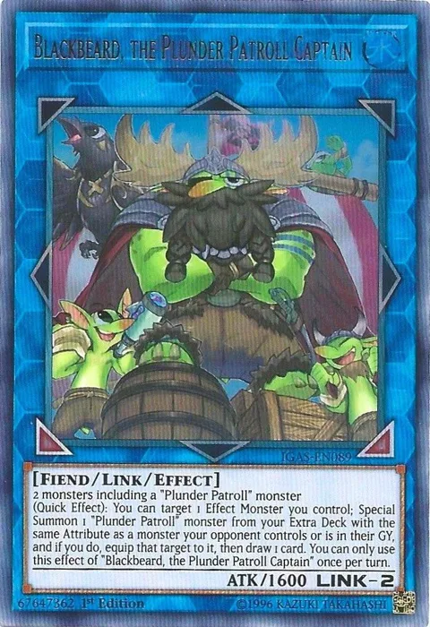 Blackbeard, the Plunder Patroll Captain IGAS-EN089 1st Edition Yu-Gi-Oh card from Ignition Assault