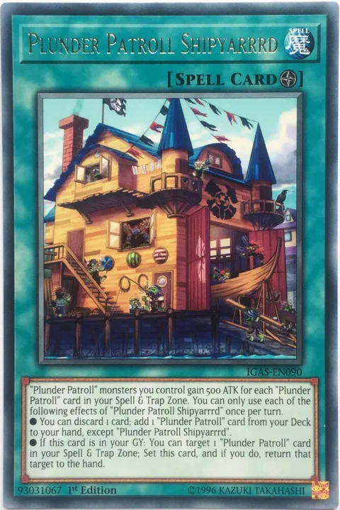 Plunder Patroll Shipyarrrd IGAS-EN090 1st Edition Yu-Gi-Oh card from Ignition Assault