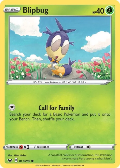 Blipbug 017 #017/202 Pokémon card from Sword & Shield Base Set