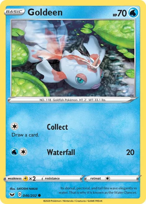 Goldeen 046 #046/202 Pokémon card from Sword & Shield Base Set