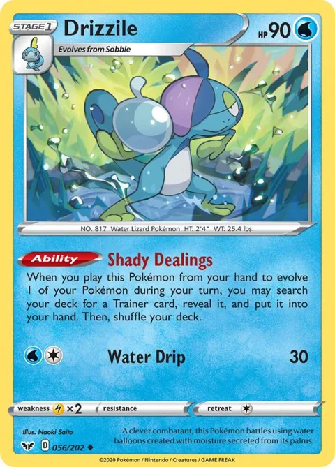 Drizzile 056 #056/202 Reverse Holofoil Pokémon card from Sword & Shield Base Set