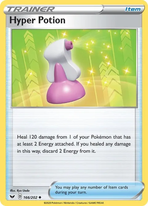 Hyper Potion #166/202 Pokémon card from Sword & Shield Base Set