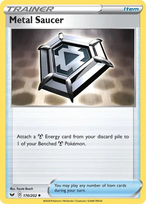 Metal Saucer #170/202 Pokémon card from Sword & Shield Base Set