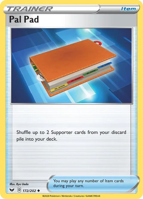 Pal Pad #172/202 Reverse Holofoil Pokémon card from Sword & Shield Base Set