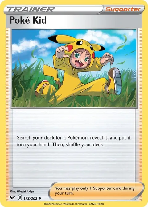 Poke Kid #173/202 Reverse Holofoil Pokémon card from Sword & Shield Base Set