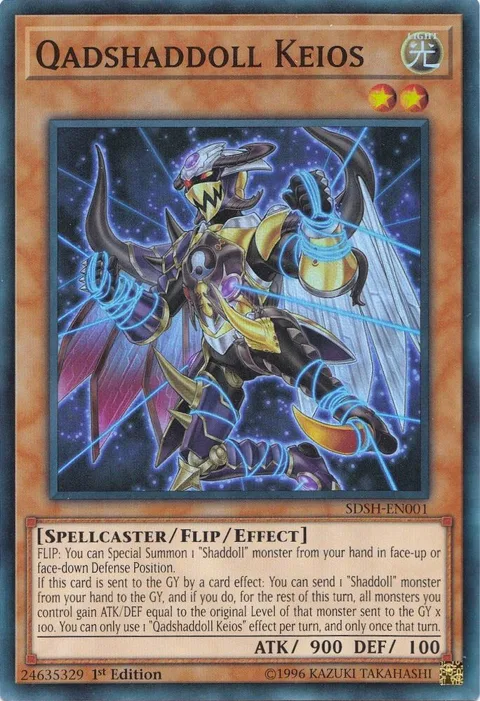 Qadshaddoll Keios SDSH-EN001 Yu-Gi-Oh card from Structure Deck: Shaddoll Showdown