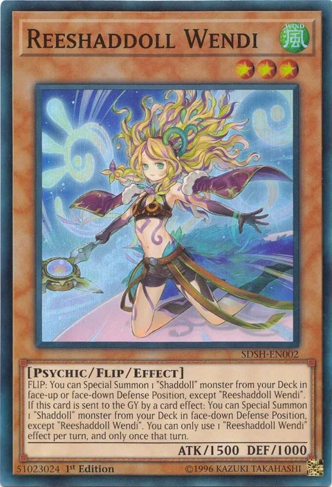 Reeshaddoll Wendi SDSH-EN002 Yu-Gi-Oh card from Structure Deck: Shaddoll Showdown