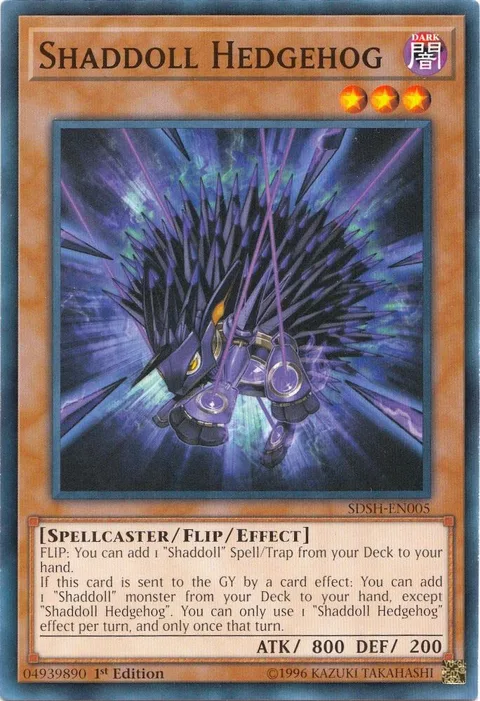 Shaddoll Hedgehog SDSH-EN005 Yu-Gi-Oh card from Structure Deck: Shaddoll Showdown