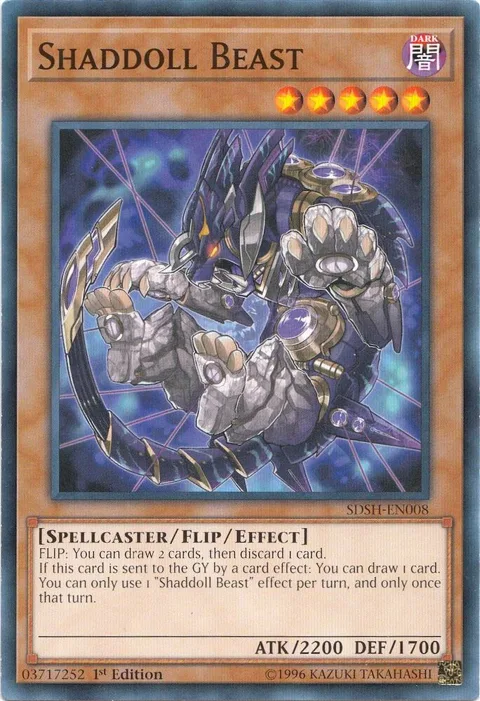 Shaddoll Beast SDSH-EN008 Unlimited Yu-Gi-Oh card from Structure Deck: Shaddoll Showdown