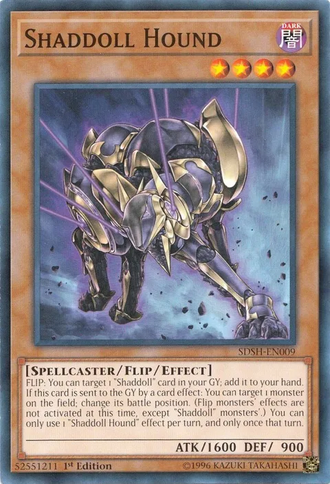 Shaddoll Hound SDSH-EN009 Yu-Gi-Oh card from Structure Deck: Shaddoll Showdown