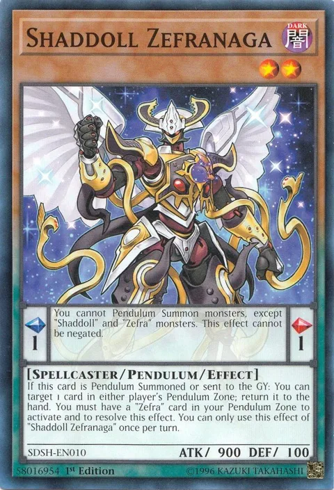 Shaddoll Zefranaga SDSH-EN010 Yu-Gi-Oh card from Structure Deck: Shaddoll Showdown