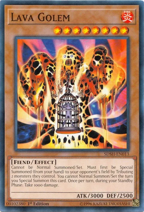 Lava Golem SDSH-EN013 Yu-Gi-Oh card from Structure Deck: Shaddoll Showdown