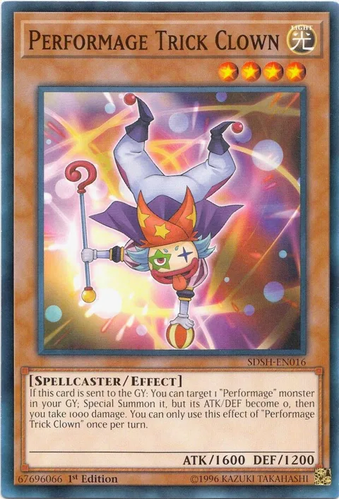 Performage Trick Clown SDSH-EN016 Yu-Gi-Oh card from Structure Deck: Shaddoll Showdown