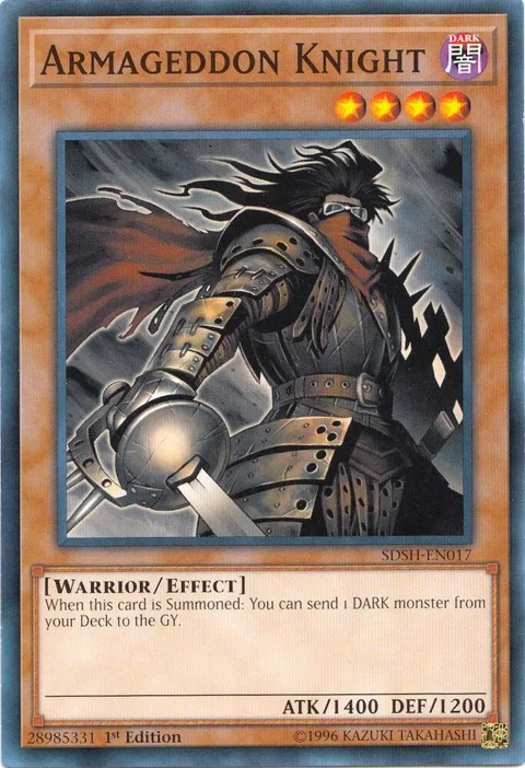 Armageddon Knight SDSH-EN017 Yu-Gi-Oh card from Structure Deck: Shaddoll Showdown