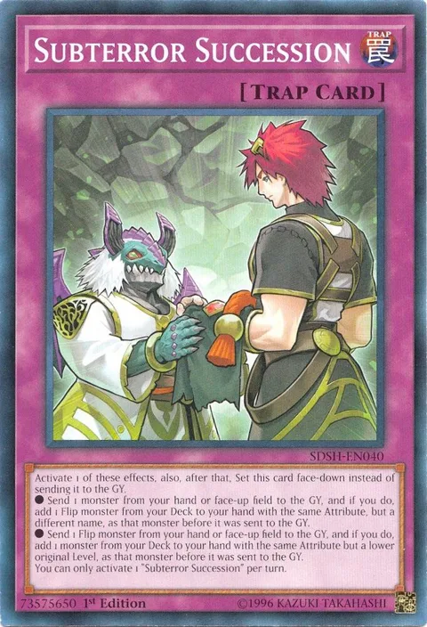 Subterror Succession SDSH-EN040 Yu-Gi-Oh card from Structure Deck: Shaddoll Showdown