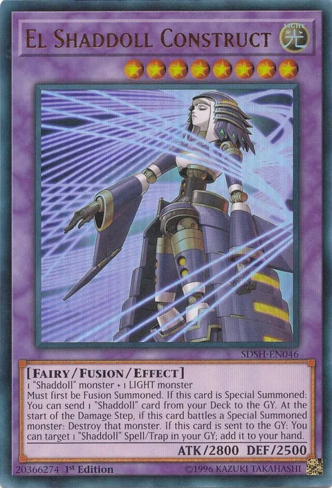 El Shaddoll Construct SDSH-EN046 Yu-Gi-Oh card from Structure Deck: Shaddoll Showdown
