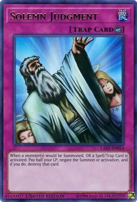 Solemn Judgment LART-EN014 Yu-Gi-Oh card from The Lost Art Promotion