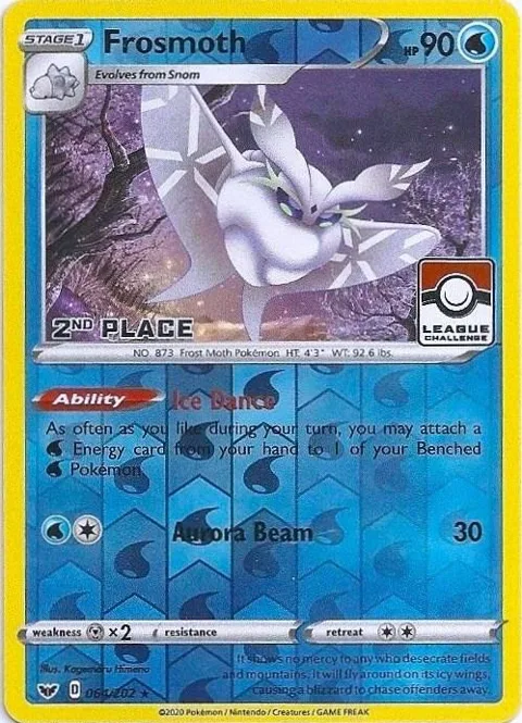 Frosmoth - 064/202 League Challenge [2nd Place] #064/202 Reverse Holofoil Pokémon card from League & Championship Cards