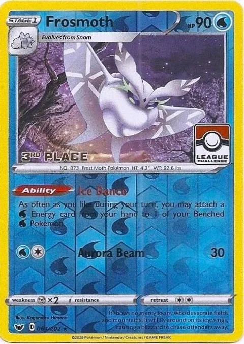Frosmoth - 064/202 League Challenge [3rd Place] #064/202 Reverse Holofoil Pokémon card from League & Championship Cards