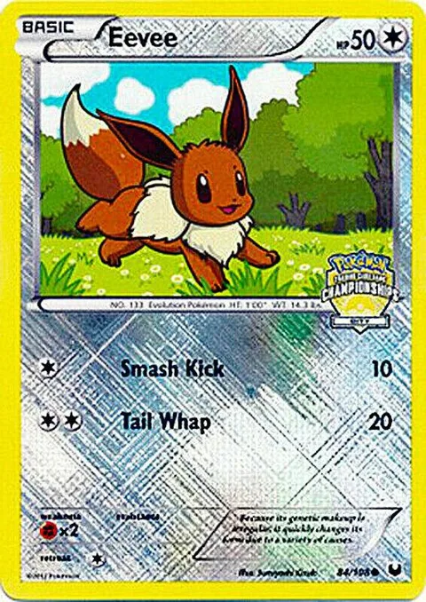 Eevee - 84/108 City Championships #084/108 Reverse Holofoil Pokémon card from League & Championship Cards