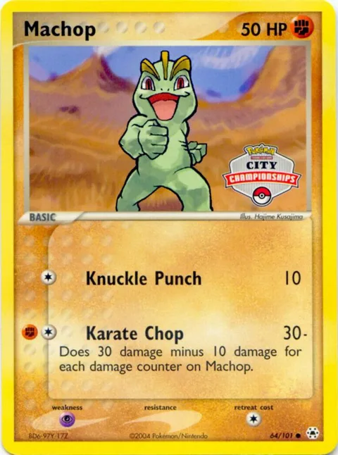 Machop - 64/101 City Championships #064/101 Pokémon card from League & Championship Cards