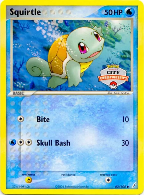 Squirtle - 63/100 City Championships #063/100 Pokémon card from League & Championship Cards
