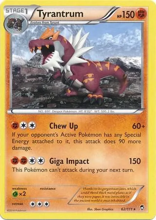 Tyrantrum - 62/111 Cosmos Holo #062/111 Holofoil Pokémon card from Miscellaneous Cards & Products