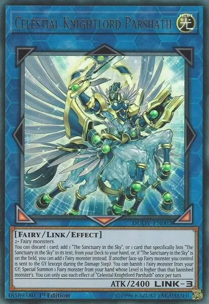 Celestial Knightlord Parshath DUOV-EN002 Yu-Gi-Oh card from Duel Overload