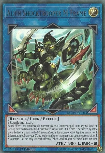 Alien Shocktrooper M-Frame DUOV-EN003 Yu-Gi-Oh card from Duel Overload