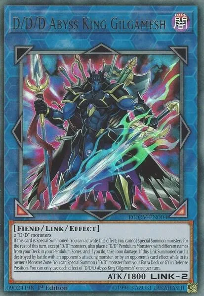 D/D/D Abyss King Gilgamesh DUOV-EN004 Yu-Gi-Oh card from Duel Overload