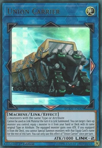 Union Carrier DUOV-EN009 Yu-Gi-Oh card from Duel Overload