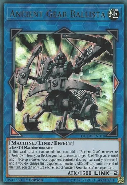 Ancient Gear Ballista DUOV-EN010 Yu-Gi-Oh card from Duel Overload