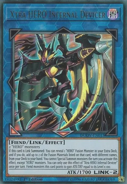 Xtra HERO Infernal Devicer DUOV-EN013 Yu-Gi-Oh card from Duel Overload