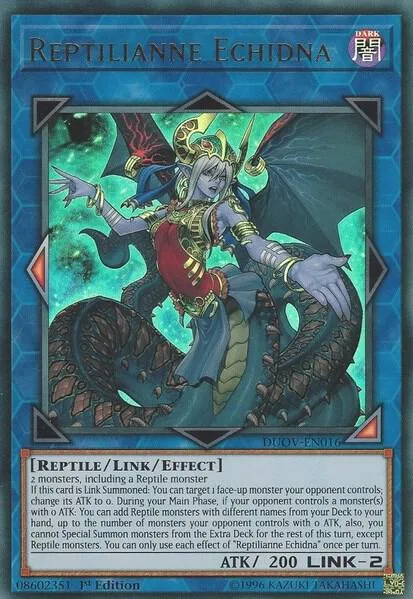 Reptilianne Echidna DUOV-EN016 Yu-Gi-Oh card from Duel Overload