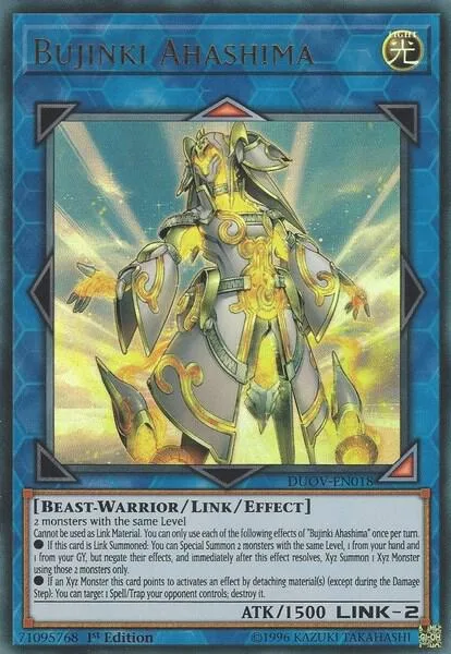 Bujinki Ahashima DUOV-EN018 Yu-Gi-Oh card from Duel Overload