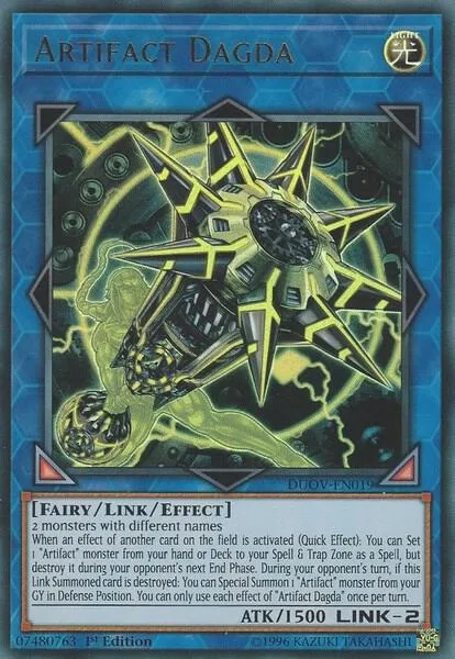 Artifact Dagda DUOV-EN019 Yu-Gi-Oh card from Duel Overload