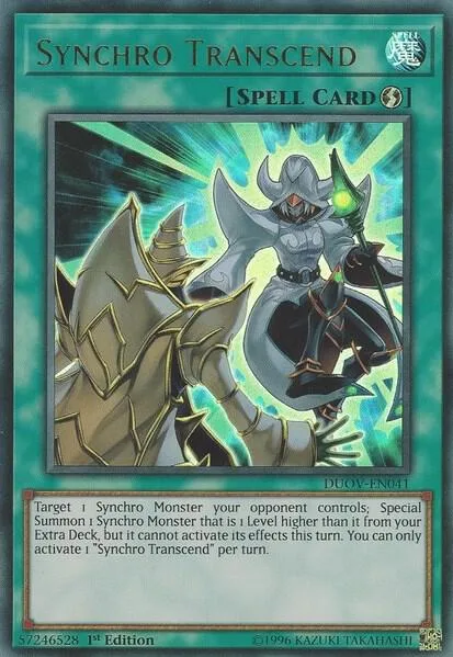 Synchro Transcend DUOV-EN041 Yu-Gi-Oh card from Duel Overload