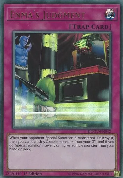 Enma's Judgment DUOV-EN042 Yu-Gi-Oh card from Duel Overload
