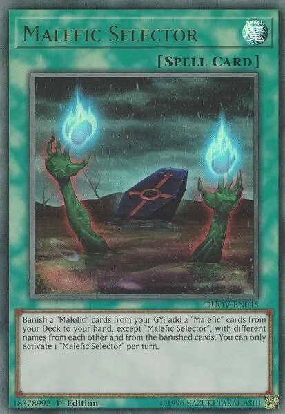 Malefic Selector DUOV-EN045 Yu-Gi-Oh card from Duel Overload
