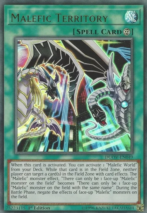 Malefic Territory DUOV-EN049 Yu-Gi-Oh card from Duel Overload