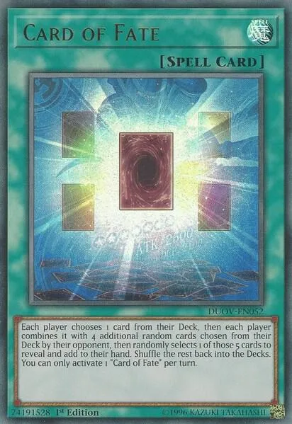 Card of Fate DUOV-EN052 Yu-Gi-Oh card from Duel Overload