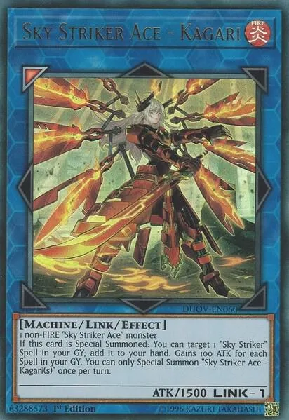 Sky Striker Ace - Kagari DUOV-EN060 Yu-Gi-Oh card from Duel Overload