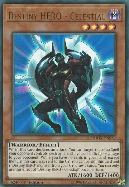 Destiny HERO - Celestial DUOV-EN069 Yu-Gi-Oh card from Duel Overload