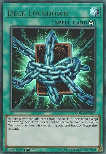 Deck Lockdown DUOV-EN090 Yu-Gi-Oh card from Duel Overload