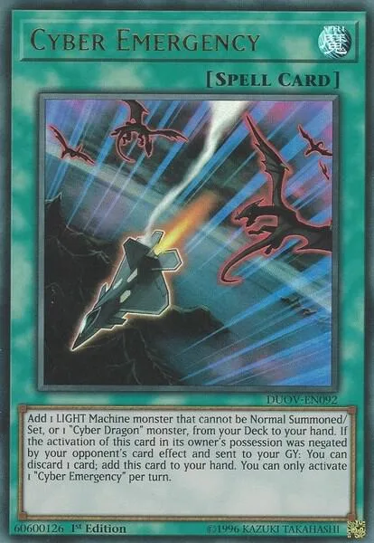 Cyber Emergency DUOV-EN092 Yu-Gi-Oh card from Duel Overload