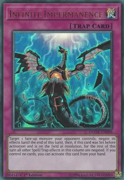 Infinite Impermanence DUOV-EN099 Yu-Gi-Oh card from Duel Overload