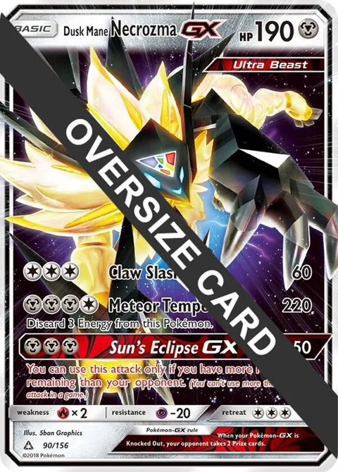 Dusk Mane Necrozma GX - 90/156 #090/156 Holofoil Pokémon card from Jumbo Cards