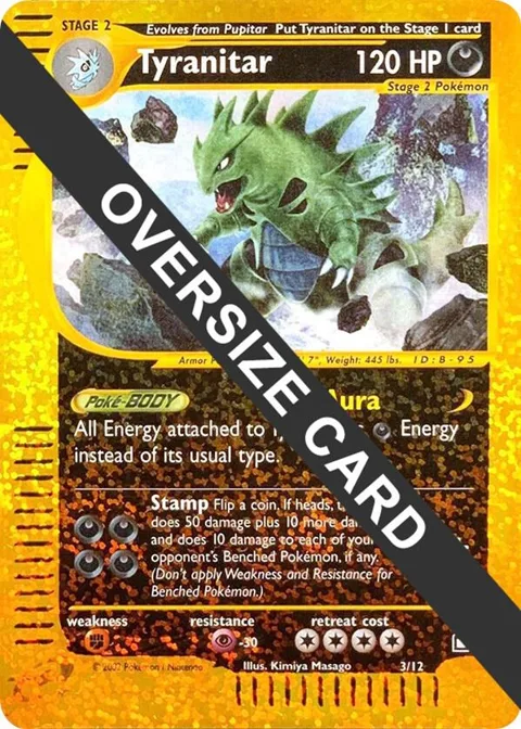Tyranitar - 3/12 #003/012 Reverse Holofoil Pokémon card from Jumbo Cards