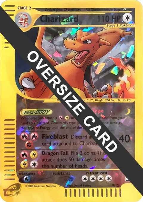Charizard - 9/12 Box Topper #009/012 Reverse Holofoil Pokémon card from Jumbo Cards