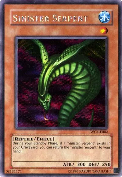 Sinister Serpent WC4-E002 Yu-Gi-Oh card from World Championship 2004: GBA Promo